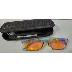 CessBlue Sheer Rectangle Blue Light 1.0 Reading Nerd Glasses Readers 84309